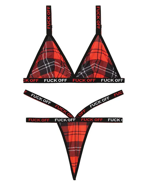 Male Sex Toys Vibes By Fantasy Lingerie Vibes FUCK OFF Bralette Thong Plaid LXL Male Sex Toys Vibes By Fantasy Lingerie Vibes FUCK OFF Bralette Thong Plaid LXL