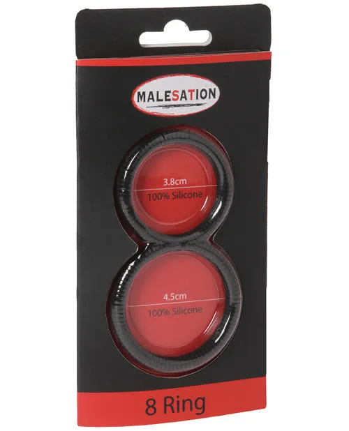 Malesation Male Sex Toys MALESATION Figure 8 Cock Ring Black