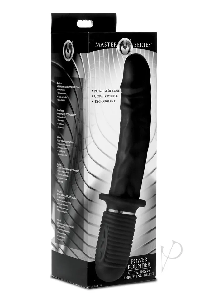 Master Series Anal Master Series Power Pounder Vibrating and Thrusting Silicone Dildo Black Master Series Anal Master Series Power Pounder Vibrating and Thrusting Silicone Dildo Black