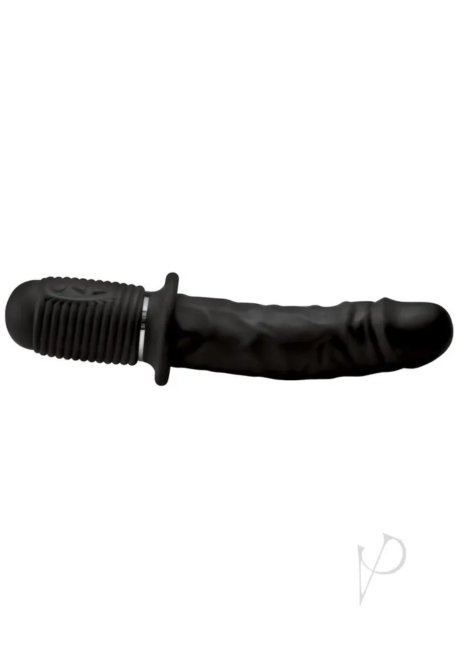 Master Series Anal Master Series Power Pounder Vibrating and Thrusting Silicone Dildo Black