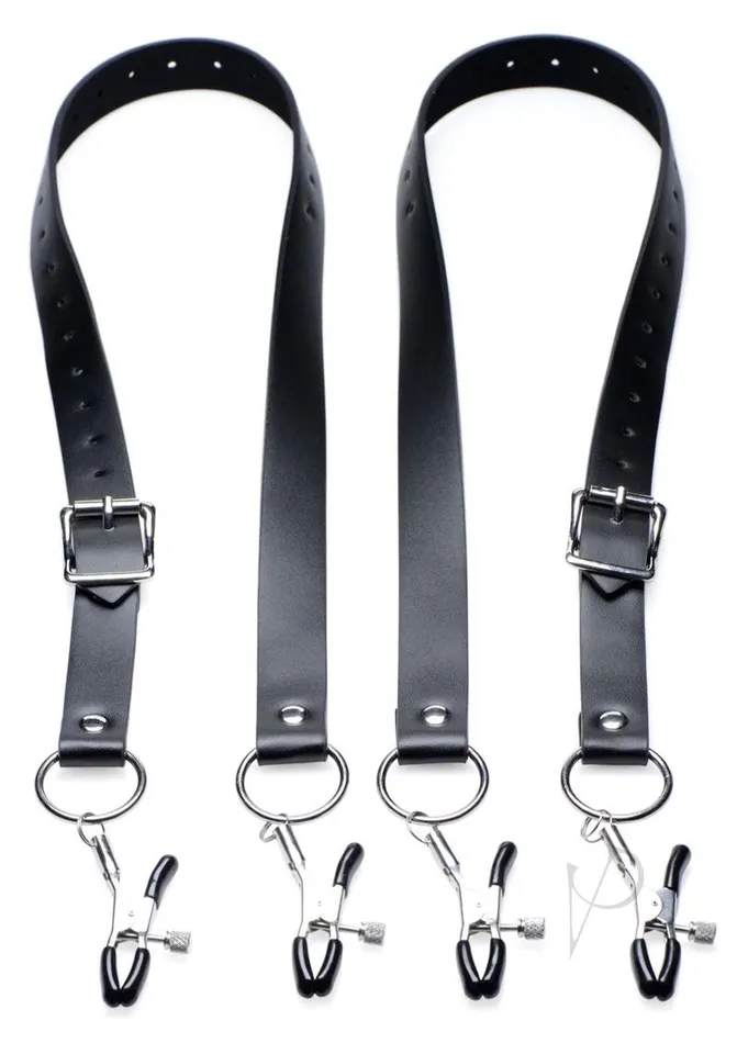 Master Series Anal Master Series Spread Labia Spreader Straps XLarge Black