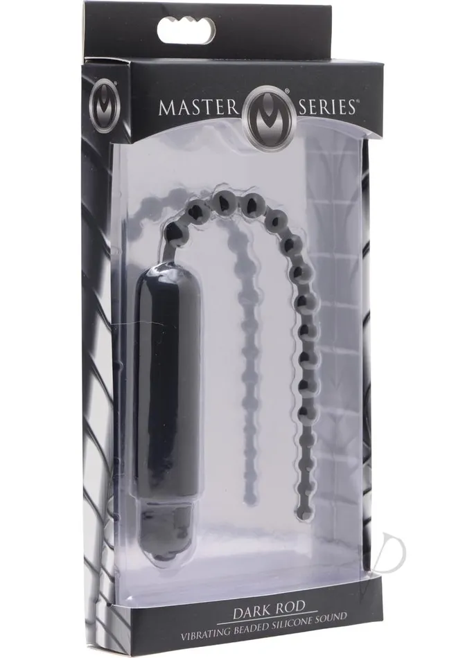 Master Series Dark Rod Vibrating Beaded Silicone Sound Black Master Series Anal Master Series Dark Rod Vibrating Beaded Silicone Sound Black Master Series Anal