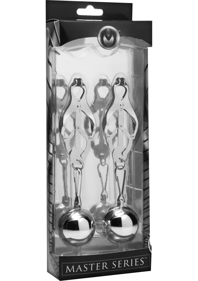 Master Series Female Sex Toys Master Series Deviant Monarch Weighted Nipple Clamps Silver Master Series Female Sex Toys Master Series Deviant Monarch Weighted Nipple Clamps Silver