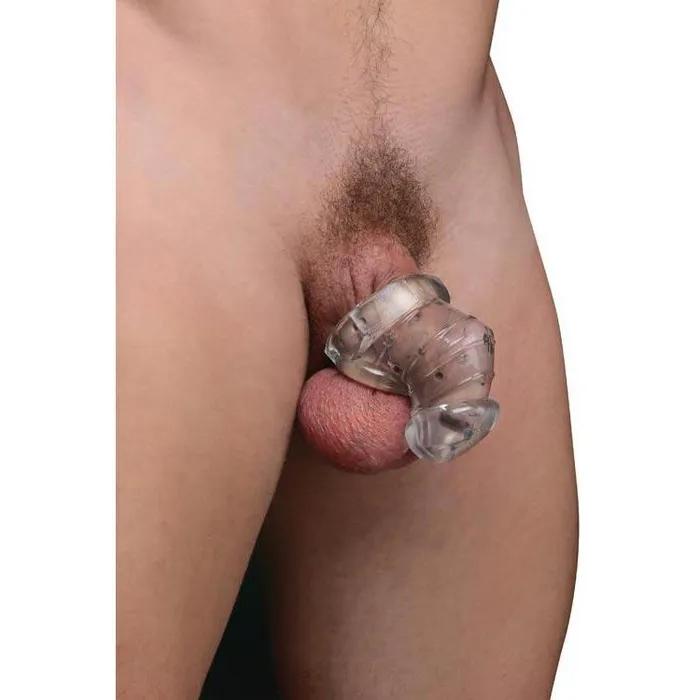 Master Series Male Sex Toys 20 Nubbed Detained Soft Body Chastity Cage