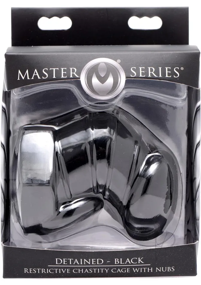 Master Series Male Sex Toys Master Series Detained Restrictive Chastity Cage Black Master Series Male Sex Toys Master Series Detained Restrictive Chastity Cage Black