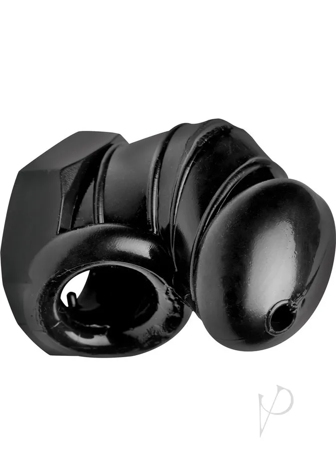 Master Series Male Sex Toys Master Series Detained Restrictive Chastity Cage Black