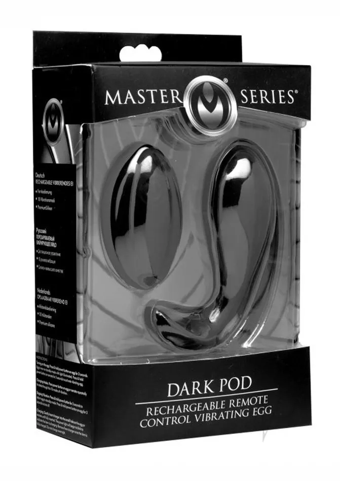 Master Series Master Series Dark Pod Remote Control Vibrating Egg Black Anal Master Series Master Series Dark Pod Remote Control Vibrating Egg Black Anal