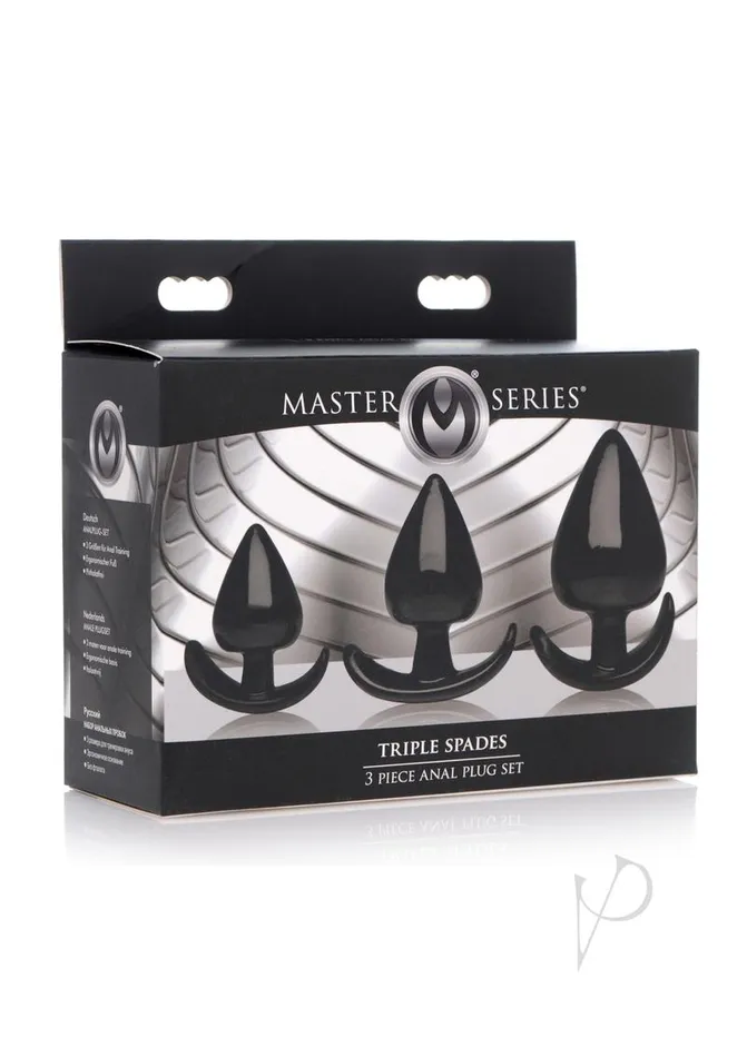 Master Series Triple Spades 3 Piece Anal Plug Set Black Master Series Anal Master Series Triple Spades 3 Piece Anal Plug Set Black Master Series Anal