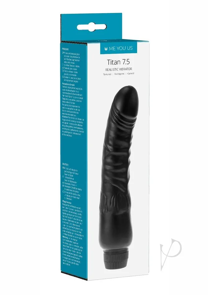 ME YOU US Titan 75 Realistic Vibrator 75in Black Me You Us Vibrators