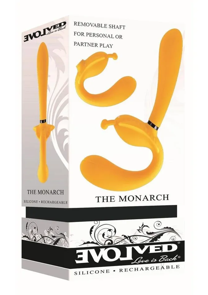 Monarch Silicone Rechargeable Triple Strapless StrapOn Yellow Evolved Female Sex Toys Monarch Silicone Rechargeable Triple Strapless StrapOn Yellow Evolved Female Sex Toys