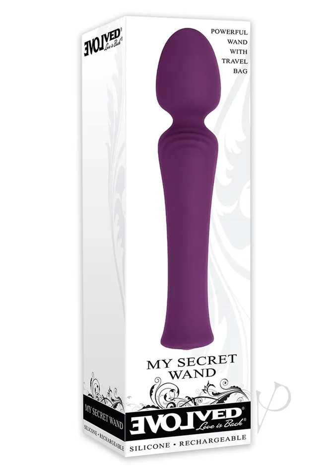 My Secret Wand Rechargeable Silicone Wand Massager Purple Evolved Vibrators My Secret Wand Rechargeable Silicone Wand Massager Purple Evolved Vibrators