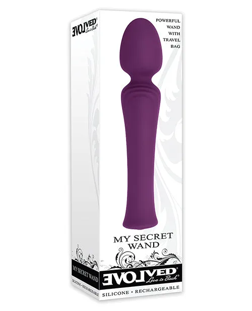 My Secret Wand Rechargeable Silicone Wand Massager Purple Evolved Vibrators