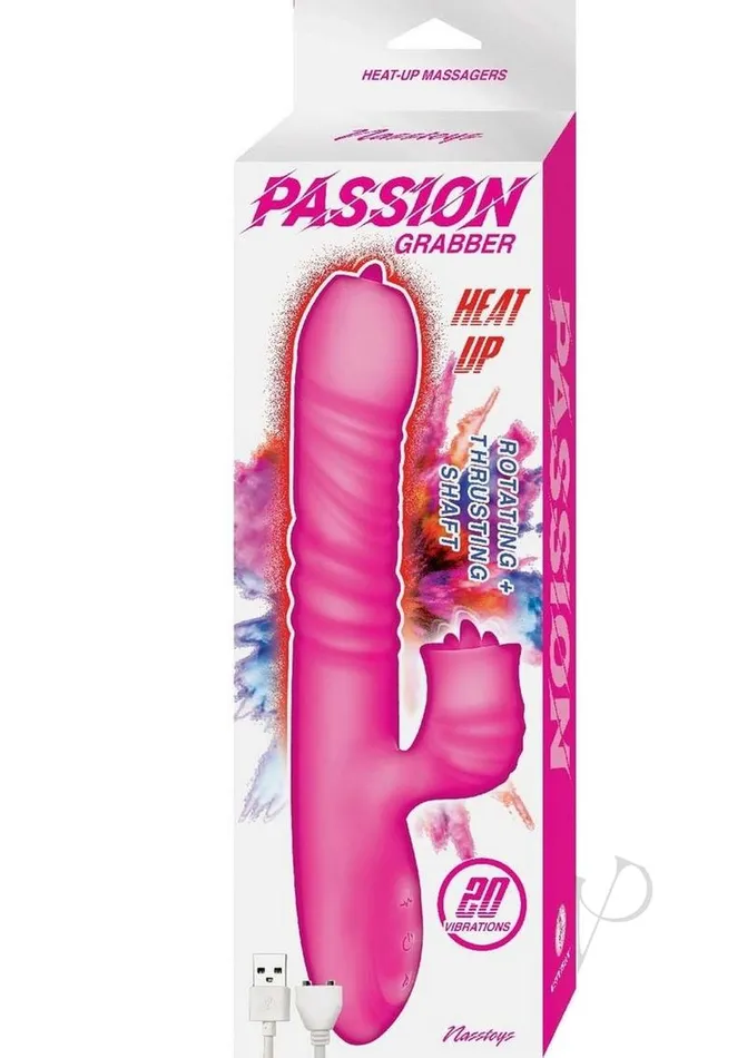 Nasstoys Vibrators Passion Grabber Heat Up Rechargeable Silicone Rabbit Vibrator Pink Nasstoys Vibrators Passion Grabber Heat Up Rechargeable Silicone Rabbit Vibrator Pink