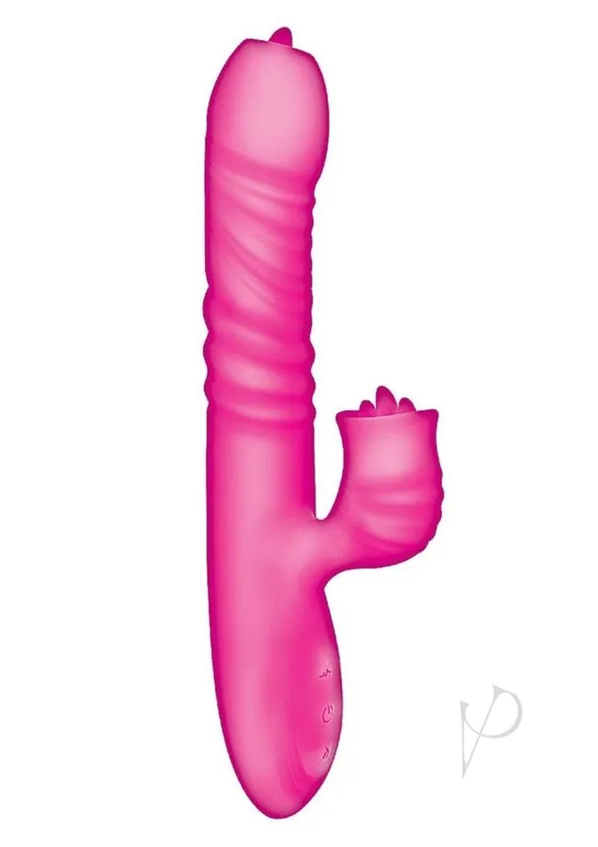 Nasstoys Vibrators Passion Grabber Heat Up Rechargeable Silicone Rabbit Vibrator Pink