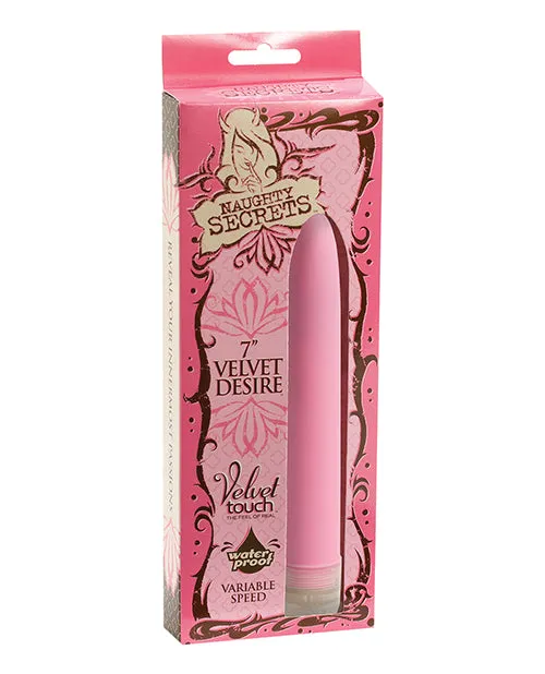 Naughty Secrets Naughty Secret 7 Velvet Desire Waterproof Vibe Pink Vibrators