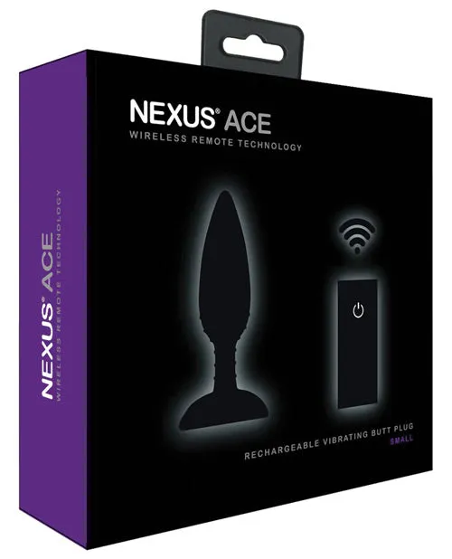 Nexus Anal Nexus Ace Rechargeable Silicone Vibrating Butt Plug with Remote Control Small Black Nexus Anal Nexus Ace Rechargeable Silicone Vibrating Butt Plug with Remote Control Small Black