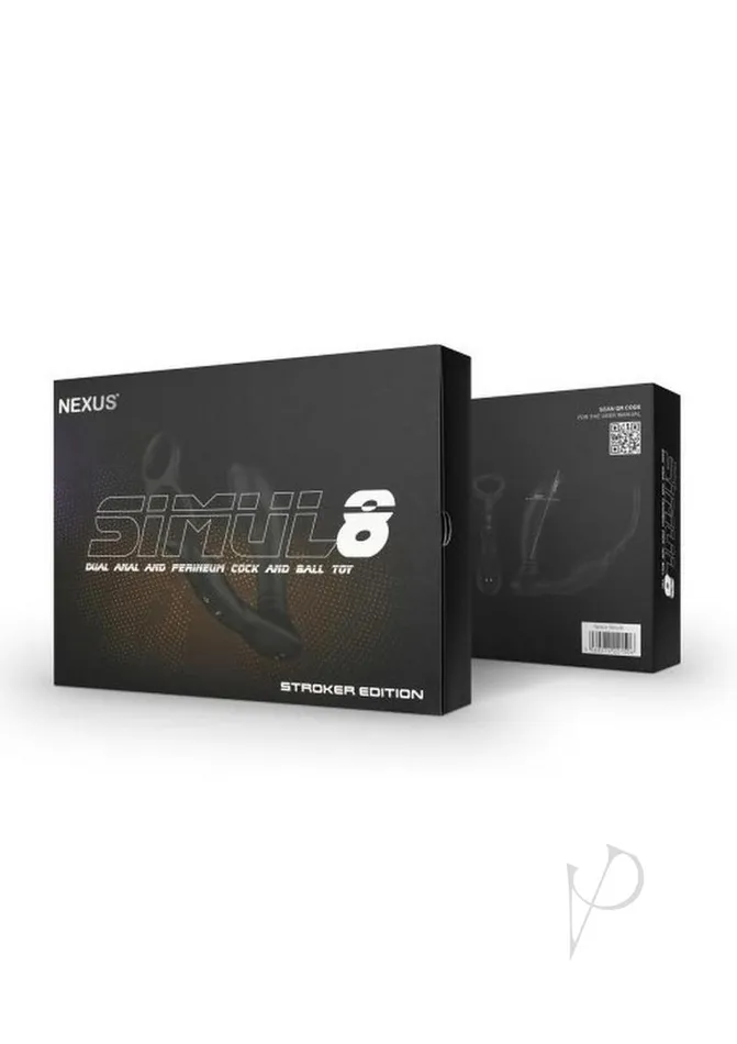 Nexus Simul8 Stroker Edition Rechargeable Silicone Dual Anal and CockBall Ring with Remote Control Black Nexus Male Sex Toys Nexus Simul8 Stroker Edition Rechargeable Silicone Dual Anal and CockBall Ring with Remote Control Black Nexus Male Sex Toys