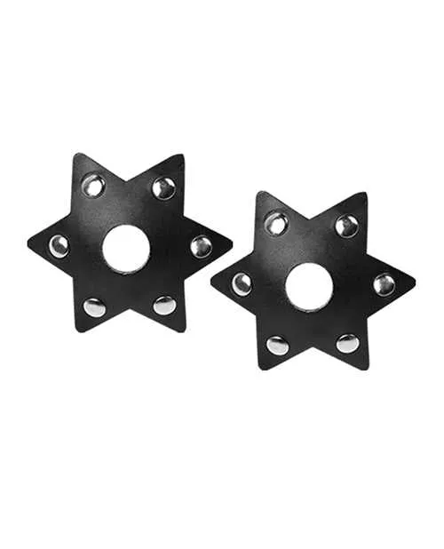 Nipplicious Restraints Nipplicious Starstruck Leather Pasties wStuds Nipple Hole Black Nipplicious Restraints Nipplicious Starstruck Leather Pasties wStuds Nipple Hole Black