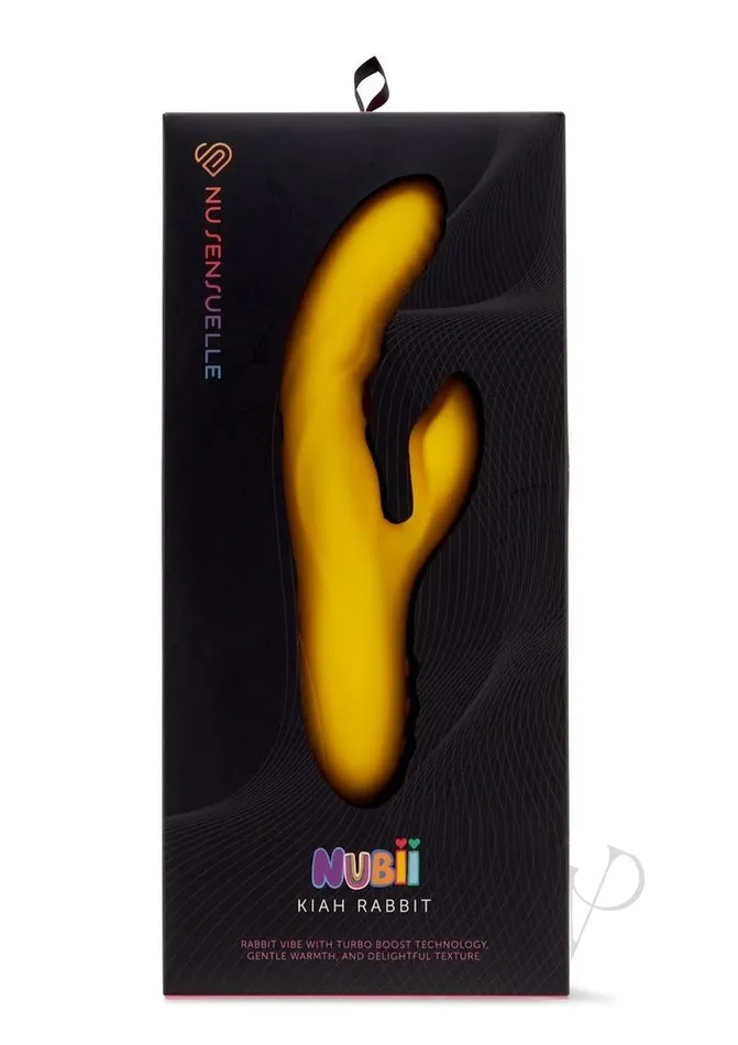 Nu Sensuelle Vibrators Nu Sensuelle Kiah Nubii Rechargeable Silicone Rabbit Yellow Nu Sensuelle Vibrators Nu Sensuelle Kiah Nubii Rechargeable Silicone Rabbit Yellow