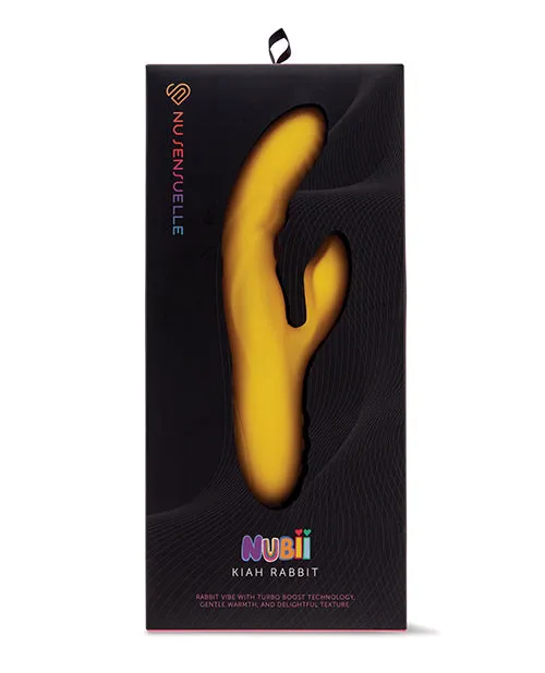 Nu Sensuelle Vibrators Nu Sensuelle Kiah Nubii Rechargeable Silicone Rabbit Yellow Nu Sensuelle Vibrators Nu Sensuelle Kiah Nubii Rechargeable Silicone Rabbit Yellow
