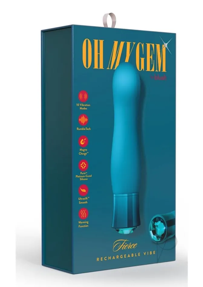 Oh My Gem Fierce Rechargeable Silicone Vibrator Blue Topaz Oh My Gem Female Sex Toys Oh My Gem Fierce Rechargeable Silicone Vibrator Blue Topaz Oh My Gem Female Sex Toys