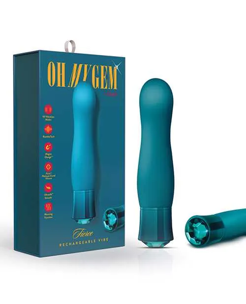 Oh My Gem Fierce Rechargeable Silicone Vibrator Blue Topaz Oh My Gem Female Sex Toys