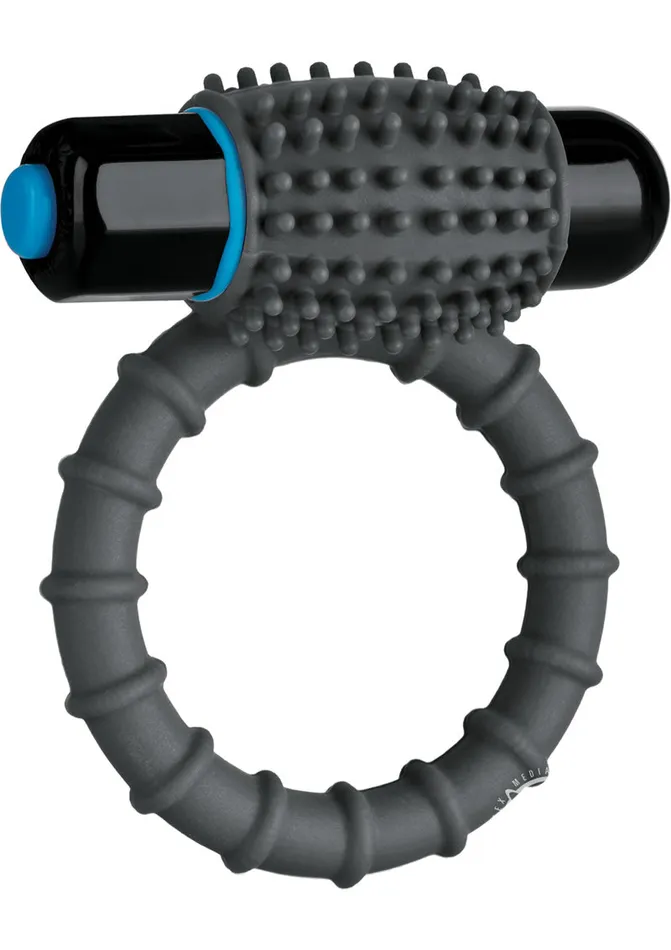 Opti Male Couples OptiMALE Silicone Vibrating Cock Ring with Bullet Slate Opti Male Couples OptiMALE Silicone Vibrating Cock Ring with Bullet Slate