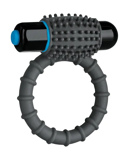 Opti Male Couples OptiMALE Silicone Vibrating Cock Ring with Bullet Slate Opti Male Couples OptiMALE Silicone Vibrating Cock Ring with Bullet Slate