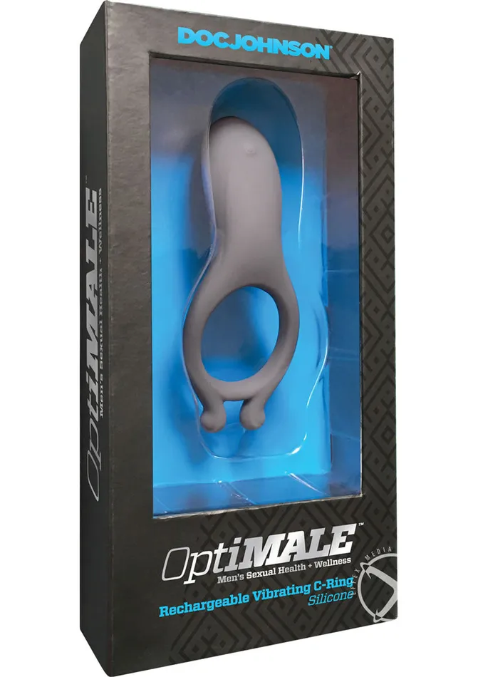 Opti Male Male Sex Toys OptiMALE Rechargeable Silicone Vibrating Cock Ring Slate Opti Male Male Sex Toys OptiMALE Rechargeable Silicone Vibrating Cock Ring Slate