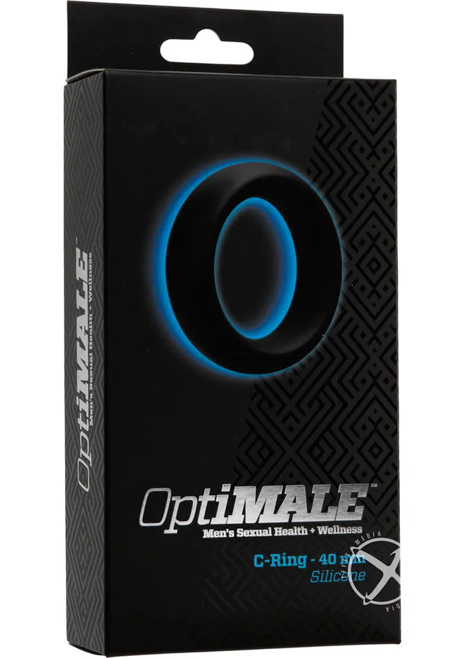 OptiMALE Silicone Cock Ring 40mm Black Opti Male Male Sex Toys
