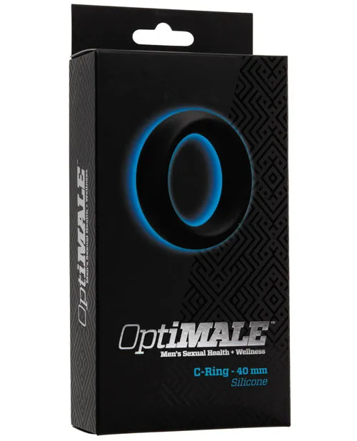OptiMALE Silicone Cock Ring 40mm Black Opti Male Male Sex Toys OptiMALE Silicone Cock Ring 40mm Black Opti Male Male Sex Toys