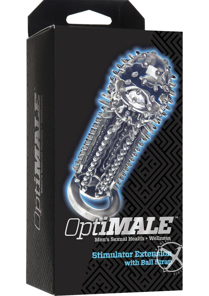 OptiMALE Stimulator Extension with Ball Strap Clear Opti Male Male Sex Toys OptiMALE Stimulator Extension with Ball Strap Clear Opti Male Male Sex Toys