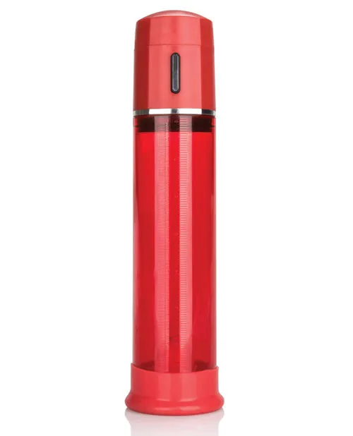 Optimum Series Male Sex Toys Advanced Firemans Pump Fully Automated OneHand Control Penis Pump Red