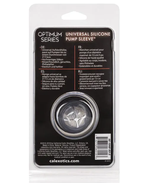 Optimum Series Universal Silicone Pump Sleeve Black Optimum Series Male Sex Toys
