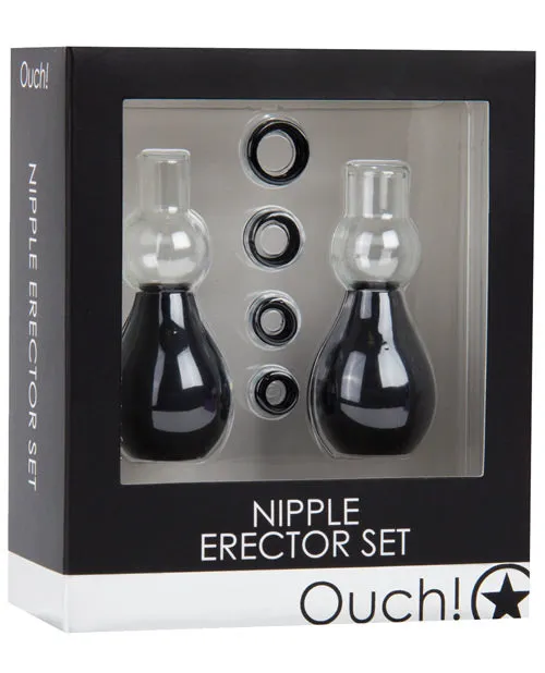 Ouch Anal Shots Ouch Nipple Erector Set Black