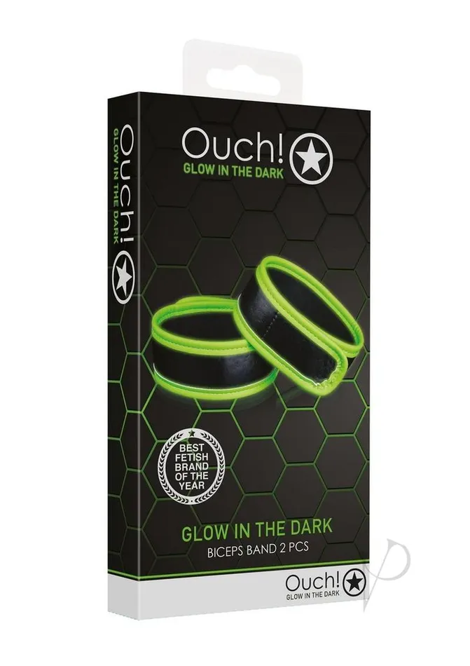 Ouch Biceps Band Glow in the Dark Green Ouch Female Sex Toys
