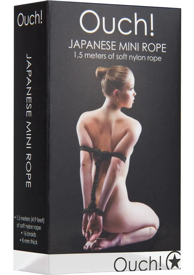 Ouch Japanese Nylon Mini Rope 15 Meters49 Feet Black Ouch Anal