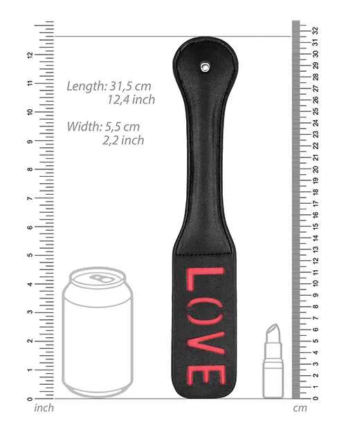 Ouch Leather Paddle Love Black Ouch Anal Ouch Leather Paddle Love Black Ouch Anal
