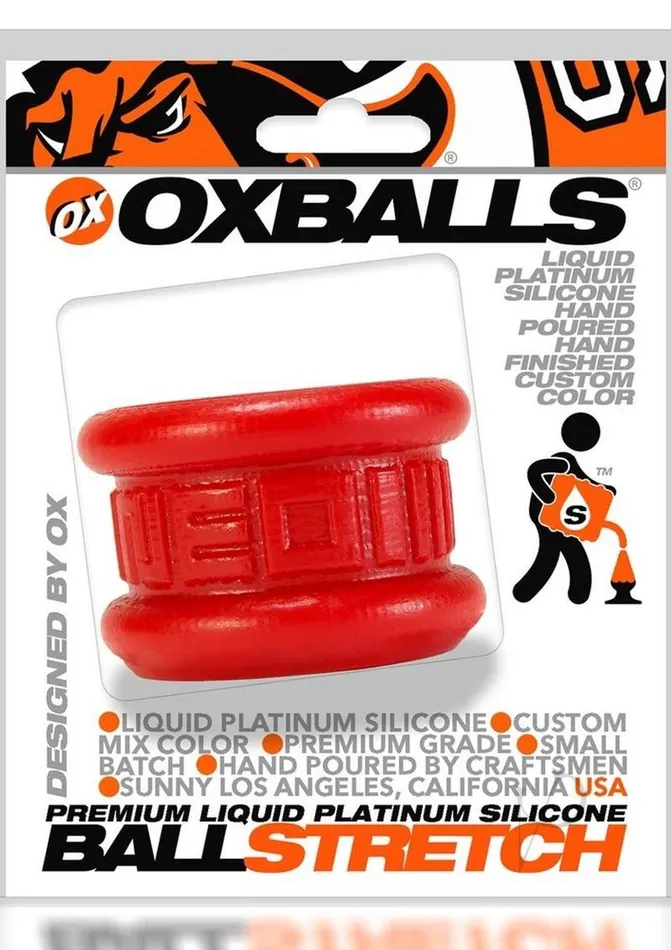 Oxballs Anal Neo Short Silicone Ballstretcher Small Red