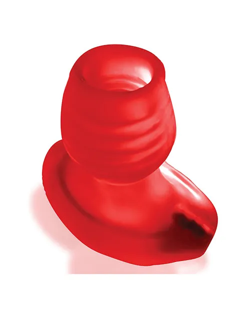 Oxballs Glowhole 1 Hollow Buttplug with LED Insert Small Red Morph Male Sex Toys