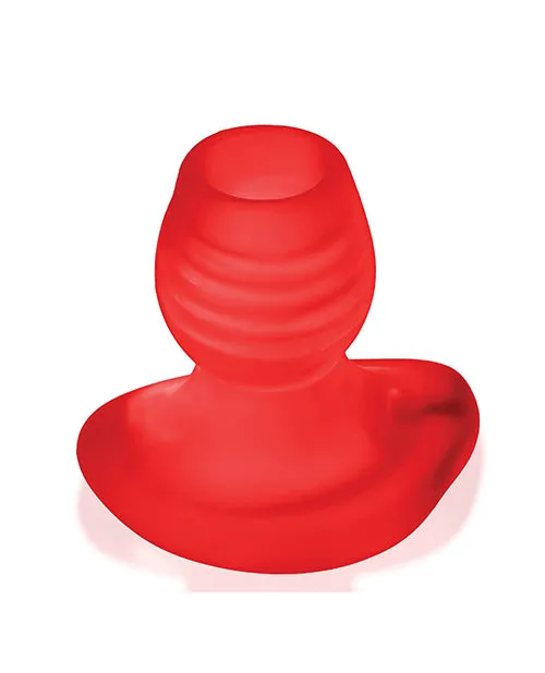 Oxballs Glowhole 1 Hollow Buttplug with LED Insert Small Red Morph Male Sex Toys
