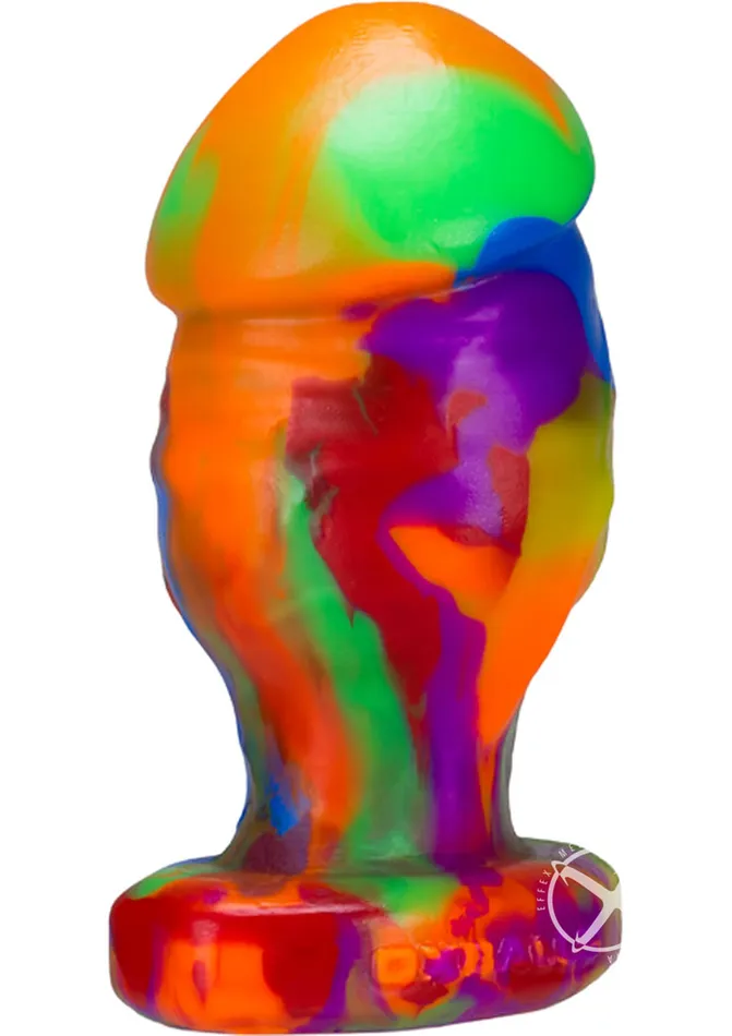 Oxballs Male Sex Toys Oxballs Honcho2 Silicone Anal Plug Rainbow