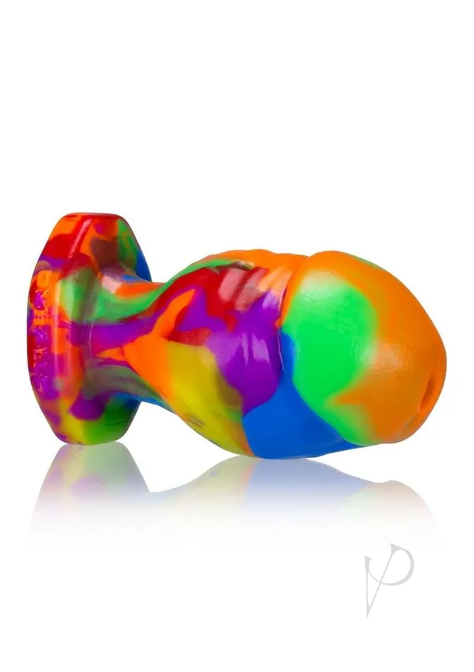 Oxballs Male Sex Toys Oxballs Honcho2 Silicone Anal Plug Rainbow