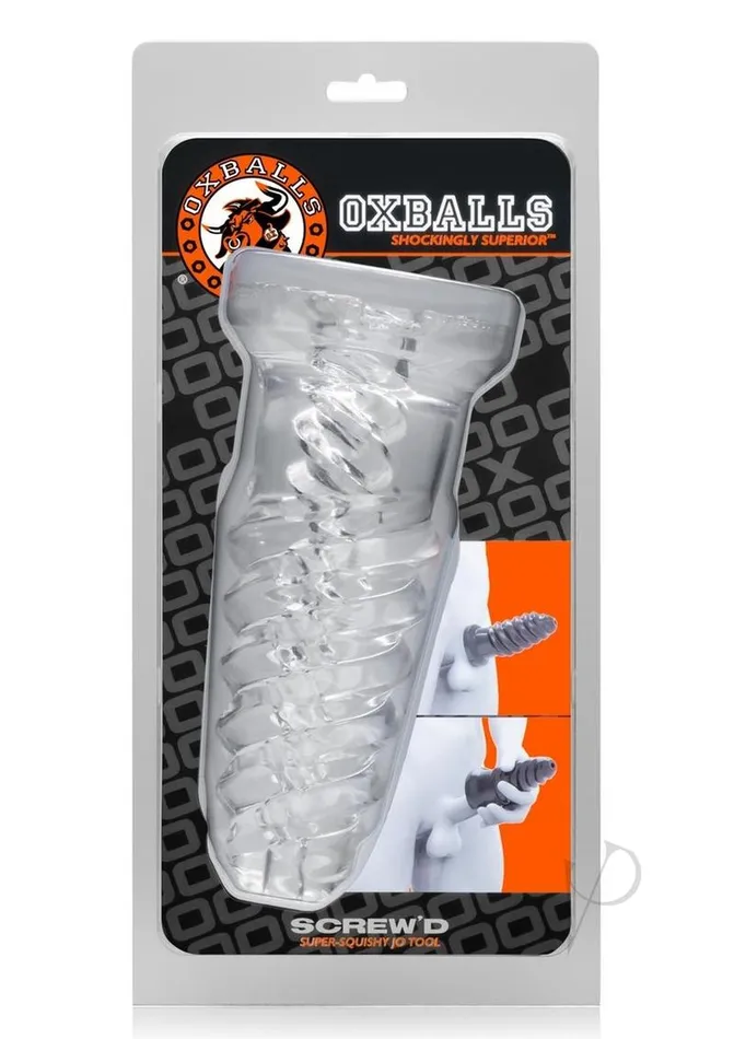 Oxballs Male Sex Toys Oxballs Screwd SuperSquishy Masturbator Clear