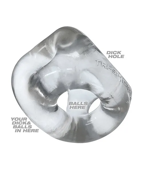 Oxballs Male Sex Toys TriSport XL Thicker 3Ring Sling Clear