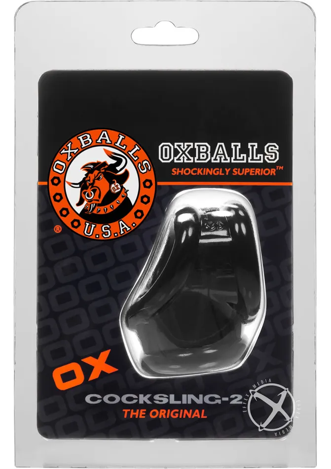 Oxballs Oxballs Cocksling2 Cock and Ball Ring Black Male Sex Toys