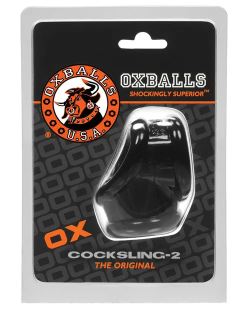 Oxballs Oxballs Cocksling2 Cock and Ball Ring Black Male Sex Toys