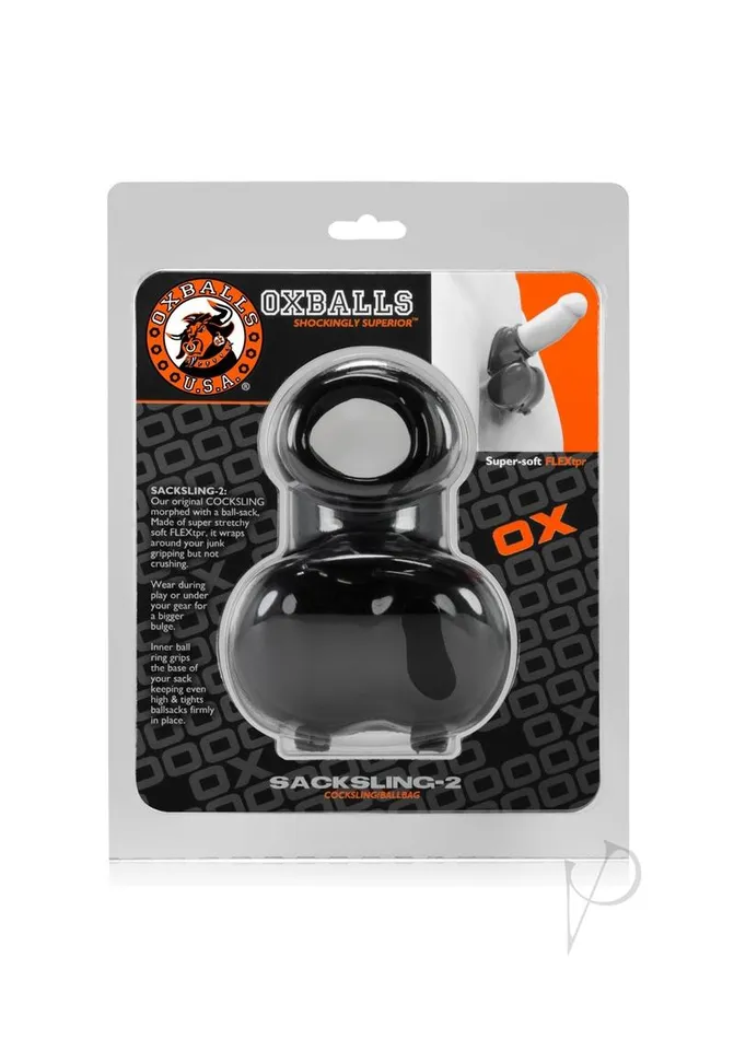 Oxballs Sacksling2 Cock Sling and Ballbag Black Oxballs Dildos