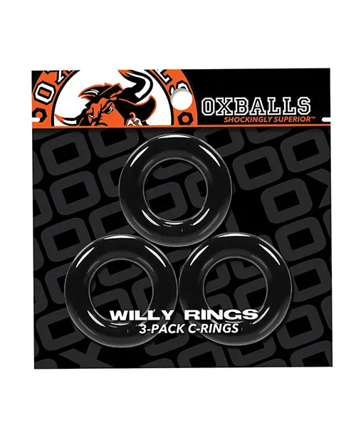 Oxballs Willy Rings Cock Ring 3 pack Black Oxballs Male Sex Toys Oxballs Willy Rings Cock Ring 3 pack Black Oxballs Male Sex Toys