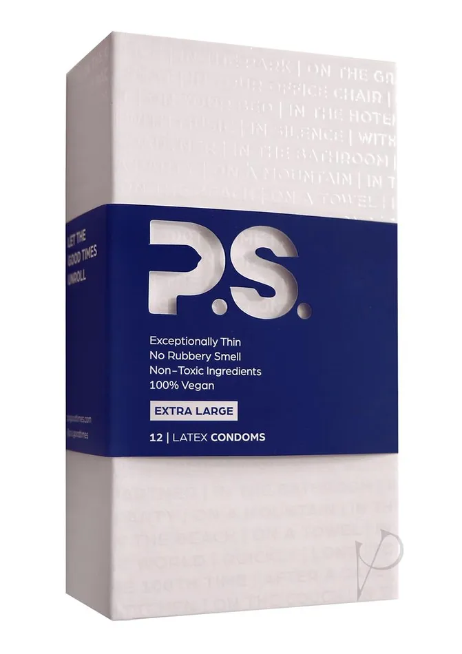 PS Condoms Male Sex Toys PS Extra Large Latex Condoms 12 pack